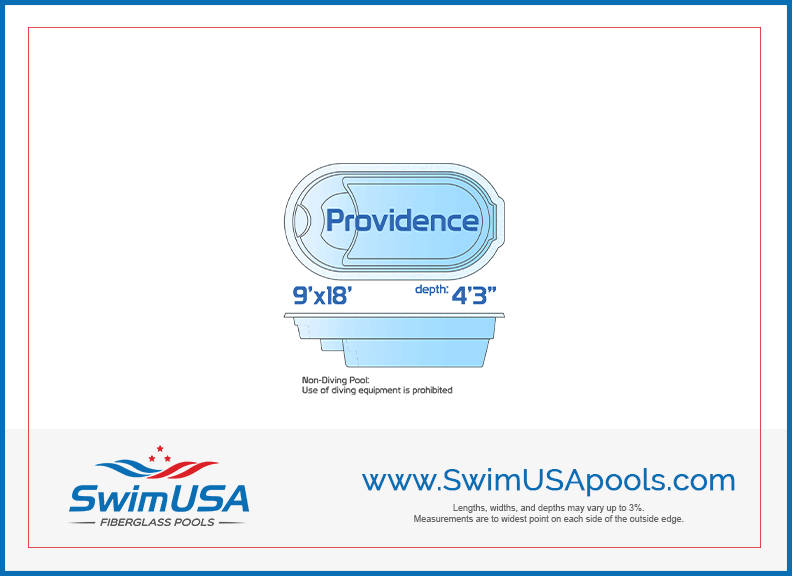 providence small classic fiberglass swimming pool
