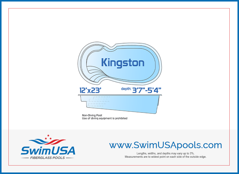 kingston small free form fiberglass swimming pool