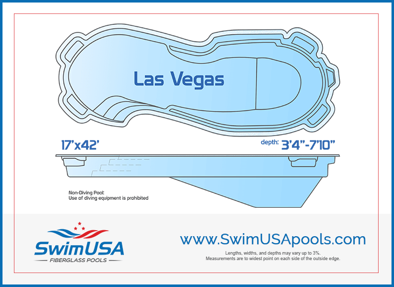 Las Vegas jumbo inground free form fiberglass swimming pool