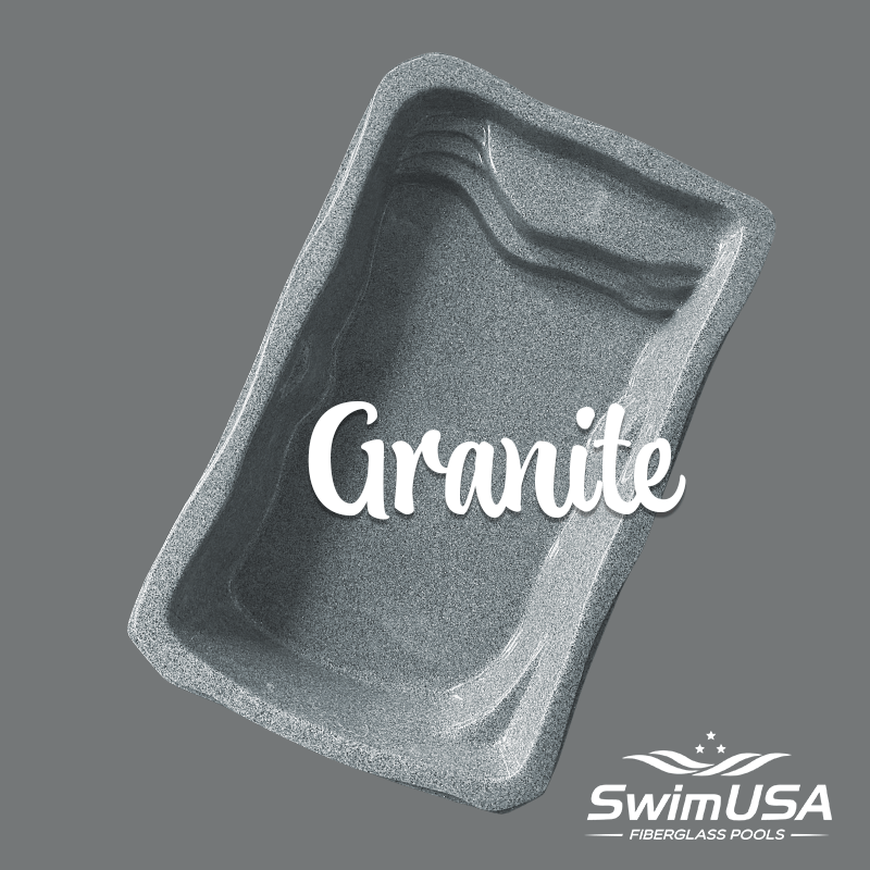 granite gray fiberglass pool color