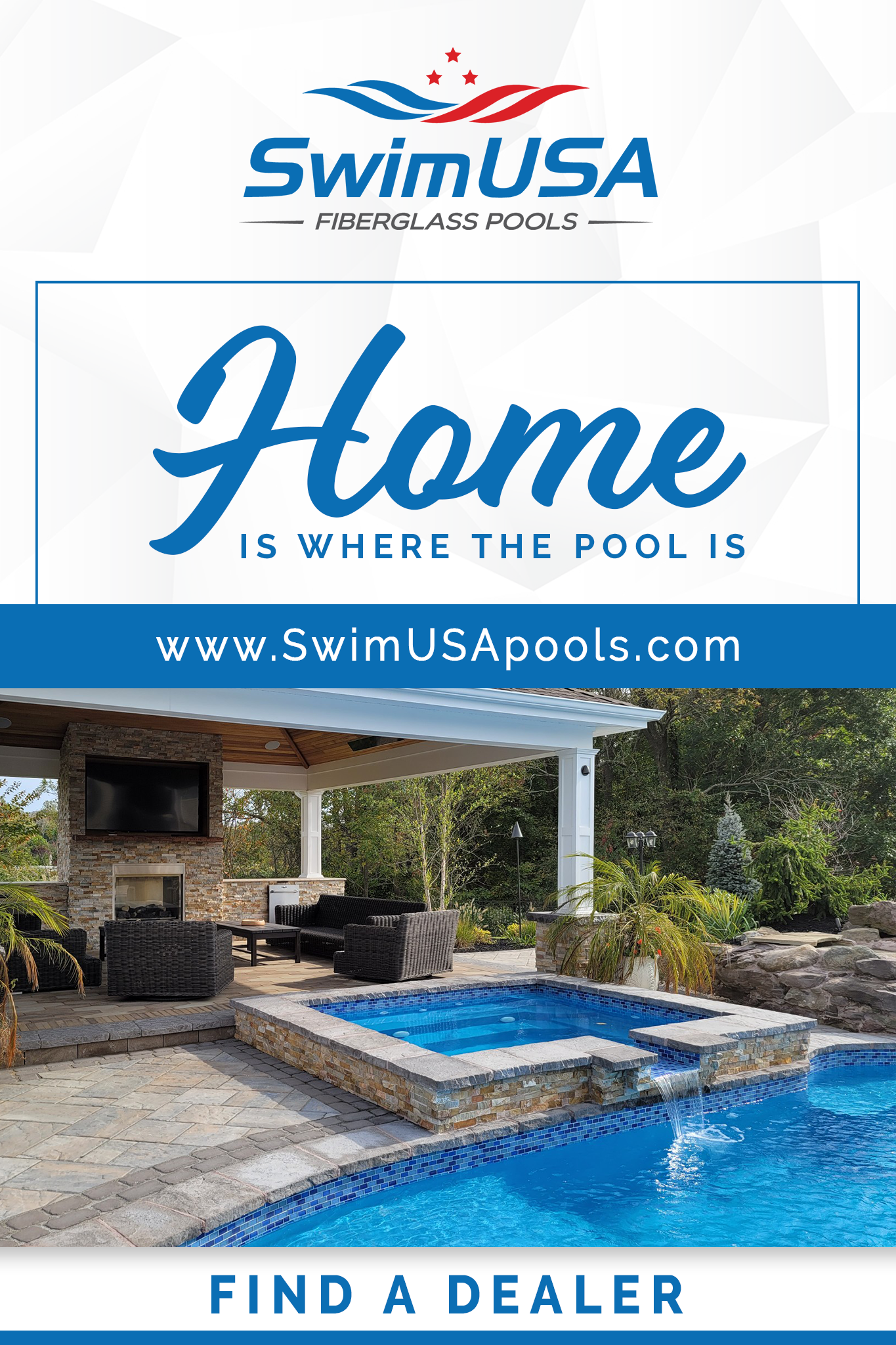 SwimUSA inground fiberglass pools home is where the pool is