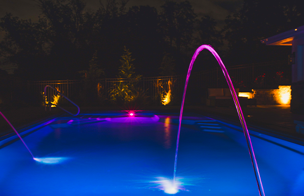 lighting options for fiberglass pools