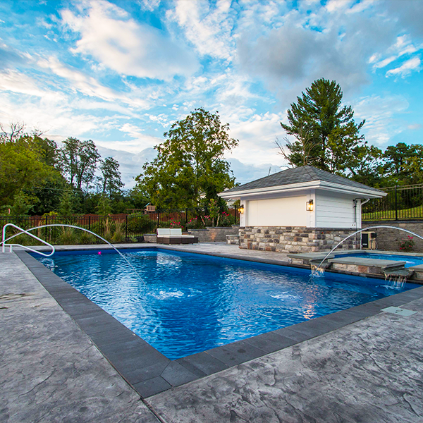 rectangle fiberglass pool