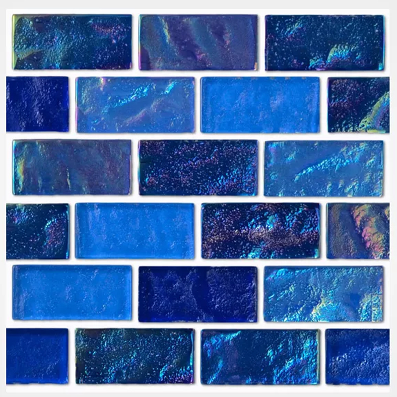 AquaBella Aurora Borealis Crystal 1x2 Pool Tile